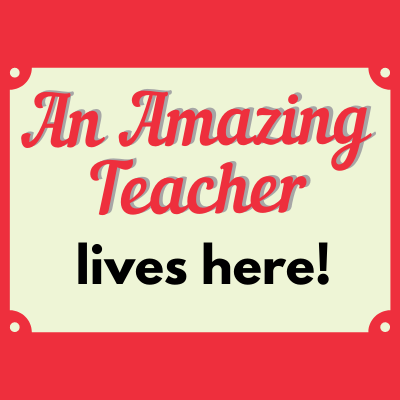 amazing teacher yard sign
