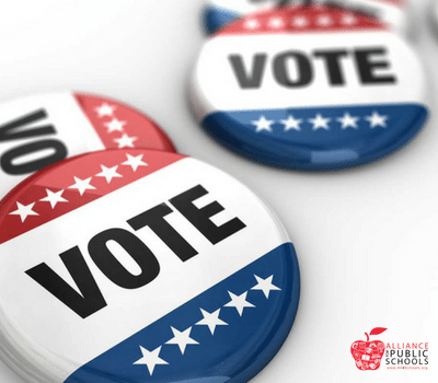 voter buttons on election day