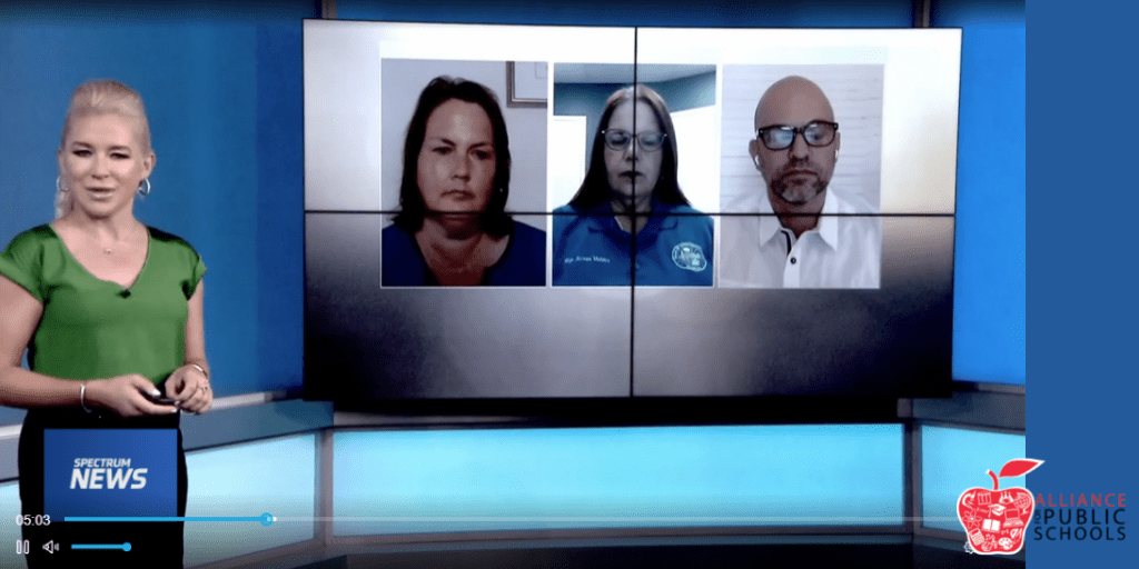 Screenshot of Spectrum's In Focus with Melissa Erickson, Rep. Plasencia, and Rep. Valdes
