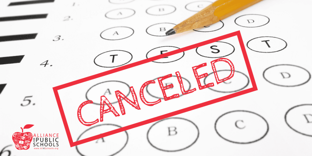 state testing canceled