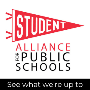 Student Alliance logo; see what we're up to