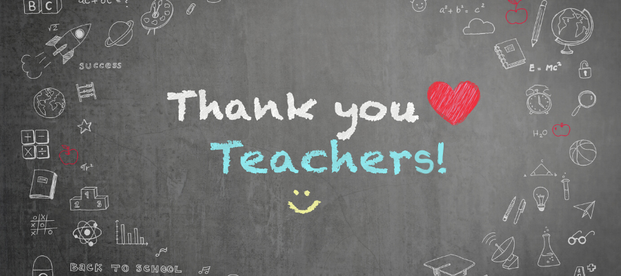 Thank you Teachers chalkboard